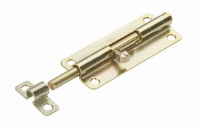 5" Brass-Plated Barrel Bolt