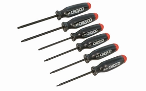 6-PC Torx Set ~ T-10, T-15, T-20, T-25, T-27, T-30