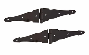 6" Black Finish Ornamental Hinges - 2 Pack