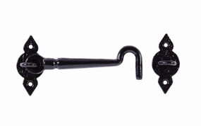 6" Black Finish Spear Gate Hook