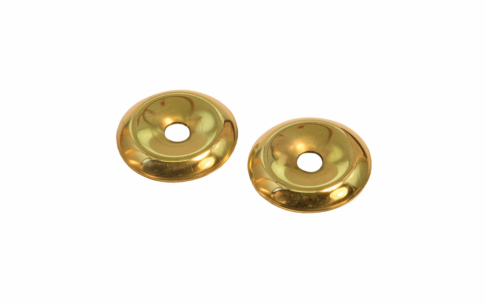 7/8" Diameter Stamped Brass Backplate ~ Pair
