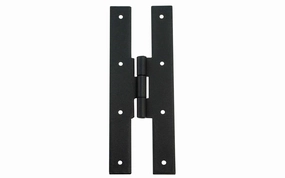 7" Forged Steel H Hinges Black Powder Coat Finish