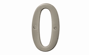 #0 Satin Nickel House Number - 4" Size