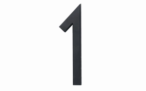 #1 Satin Black House Number - 6" size