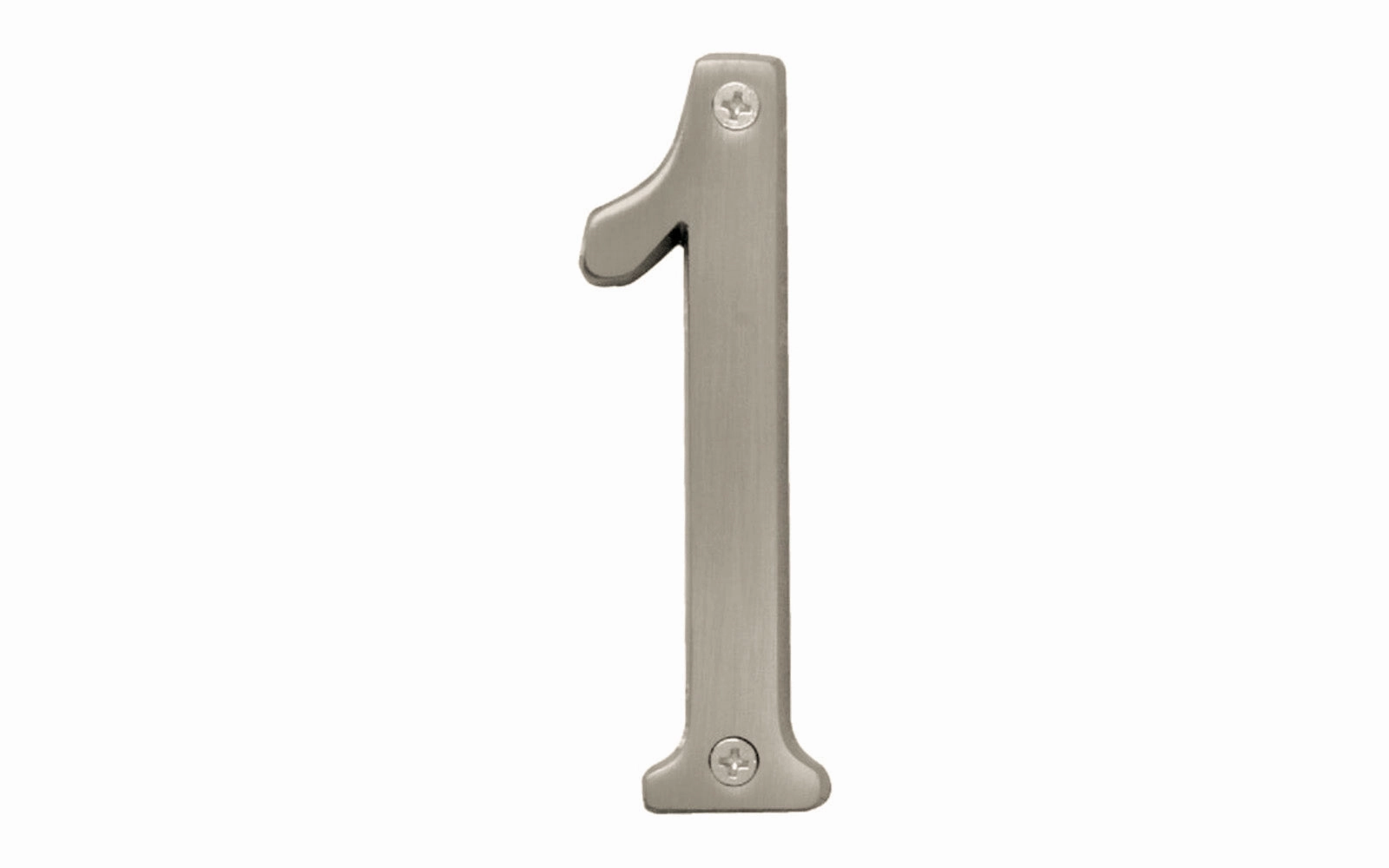 #1 Satin Nickel House Number - 4" Size