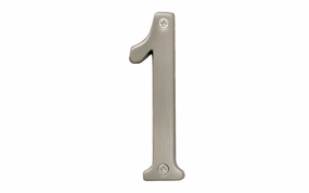 #1 Satin Nickel House Number - 4" Size