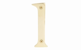 #1 Solid Brass House Number - 4" size