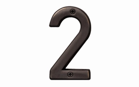 #2 Oil Rubbed Bronze House Number - 4" Size
