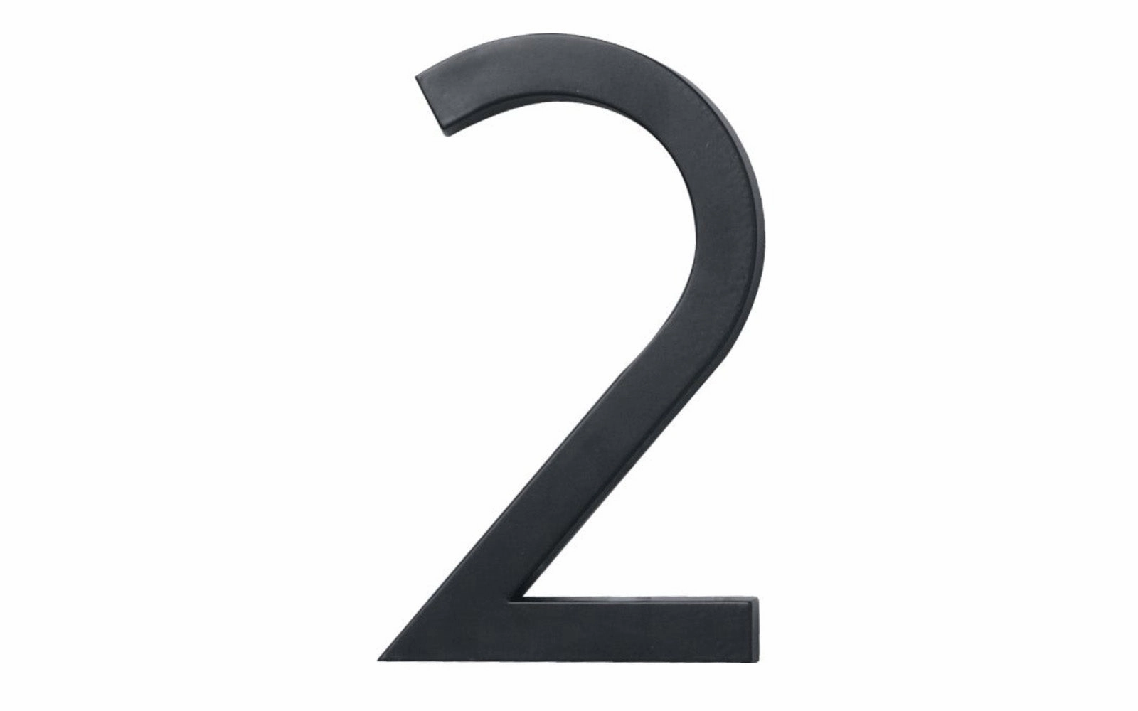 #2 Satin Black House Number - 6" size