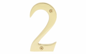 #2 Solid Brass House Number - 4" size