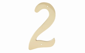 #2 Solid Brass House Number - 4" size