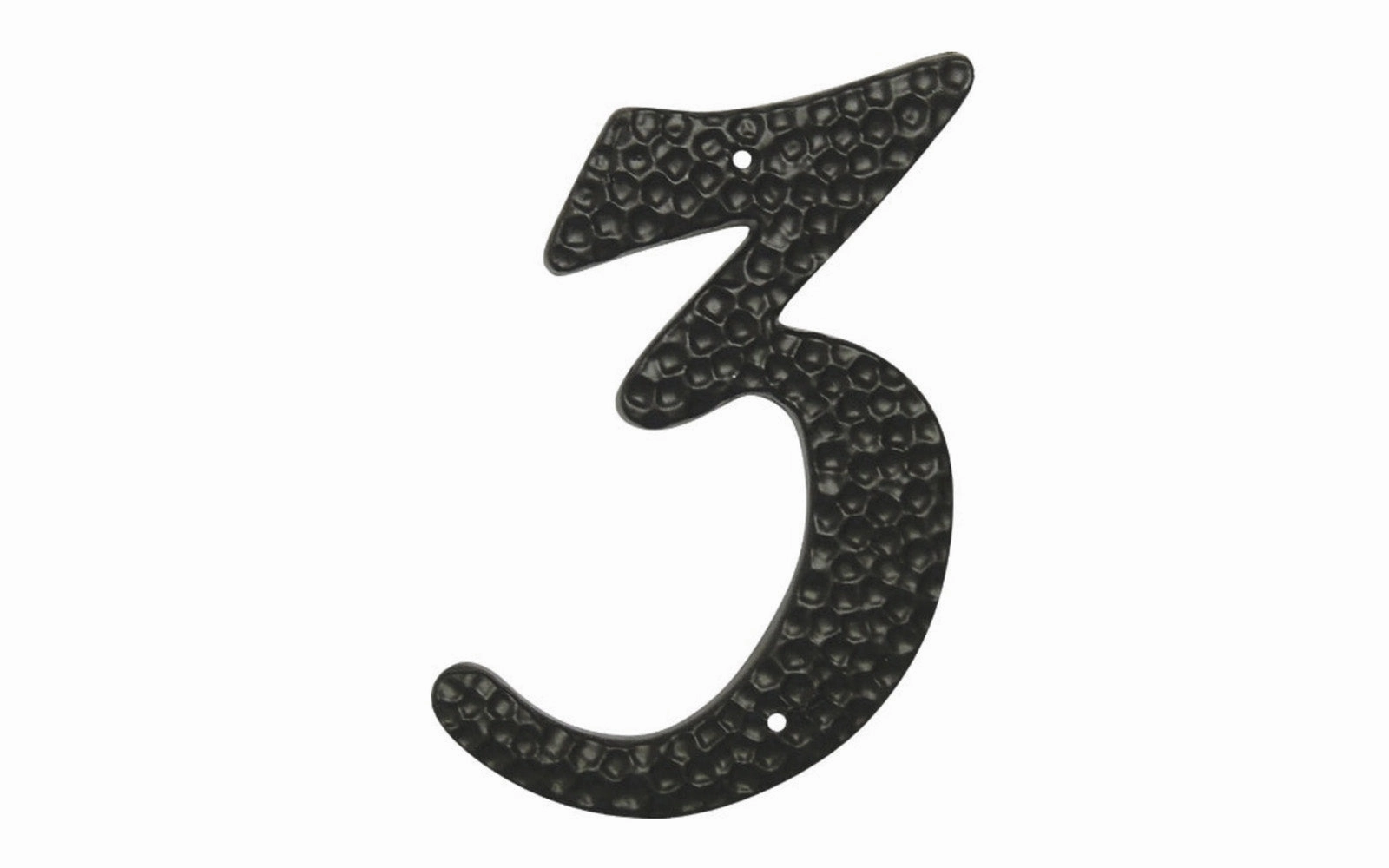 #3 Black Hammered House Number - 3-1/2" size