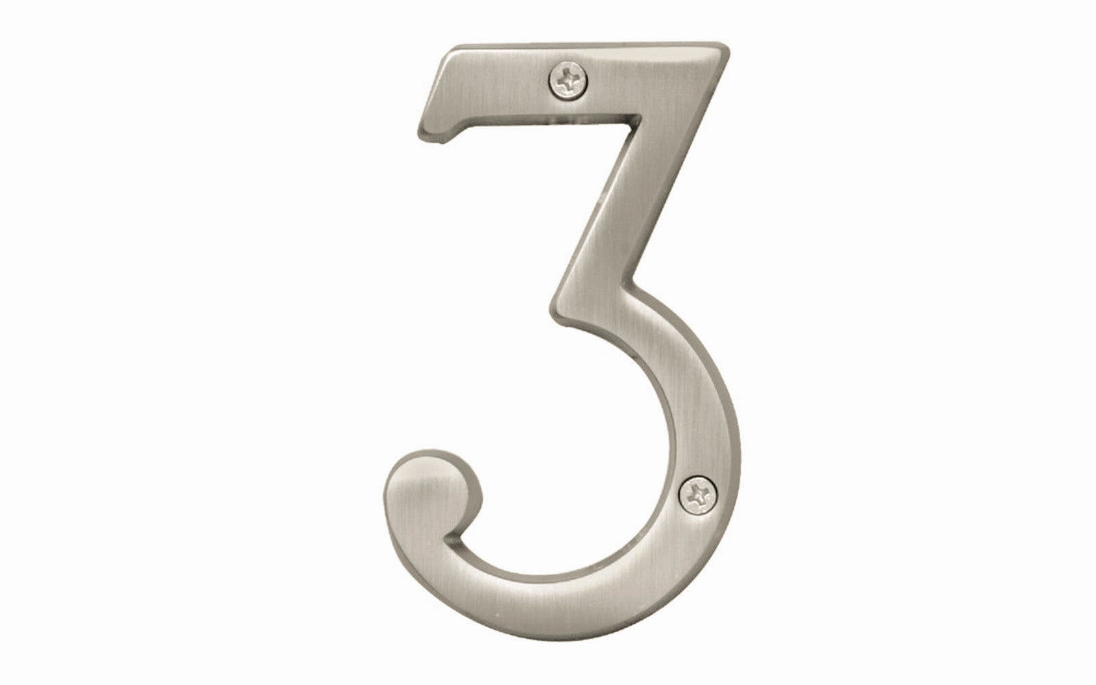 #3 Satin Nickel House Number - 4" Size
