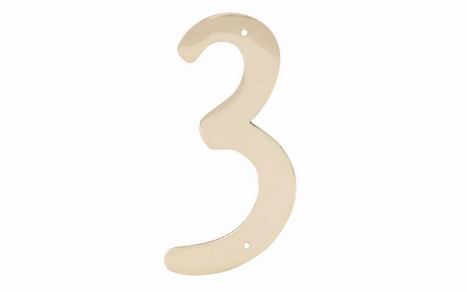 #3 Solid Brass House Number - 4" size