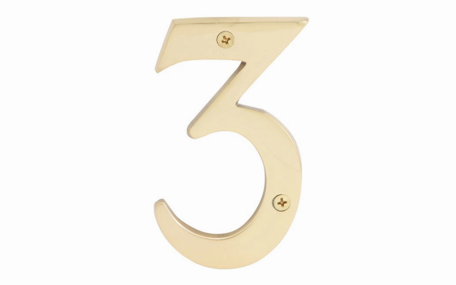 #3 Solid Brass House Number - 4" size