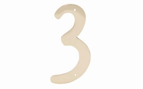 #3 Solid Brass House Number - 4" size
