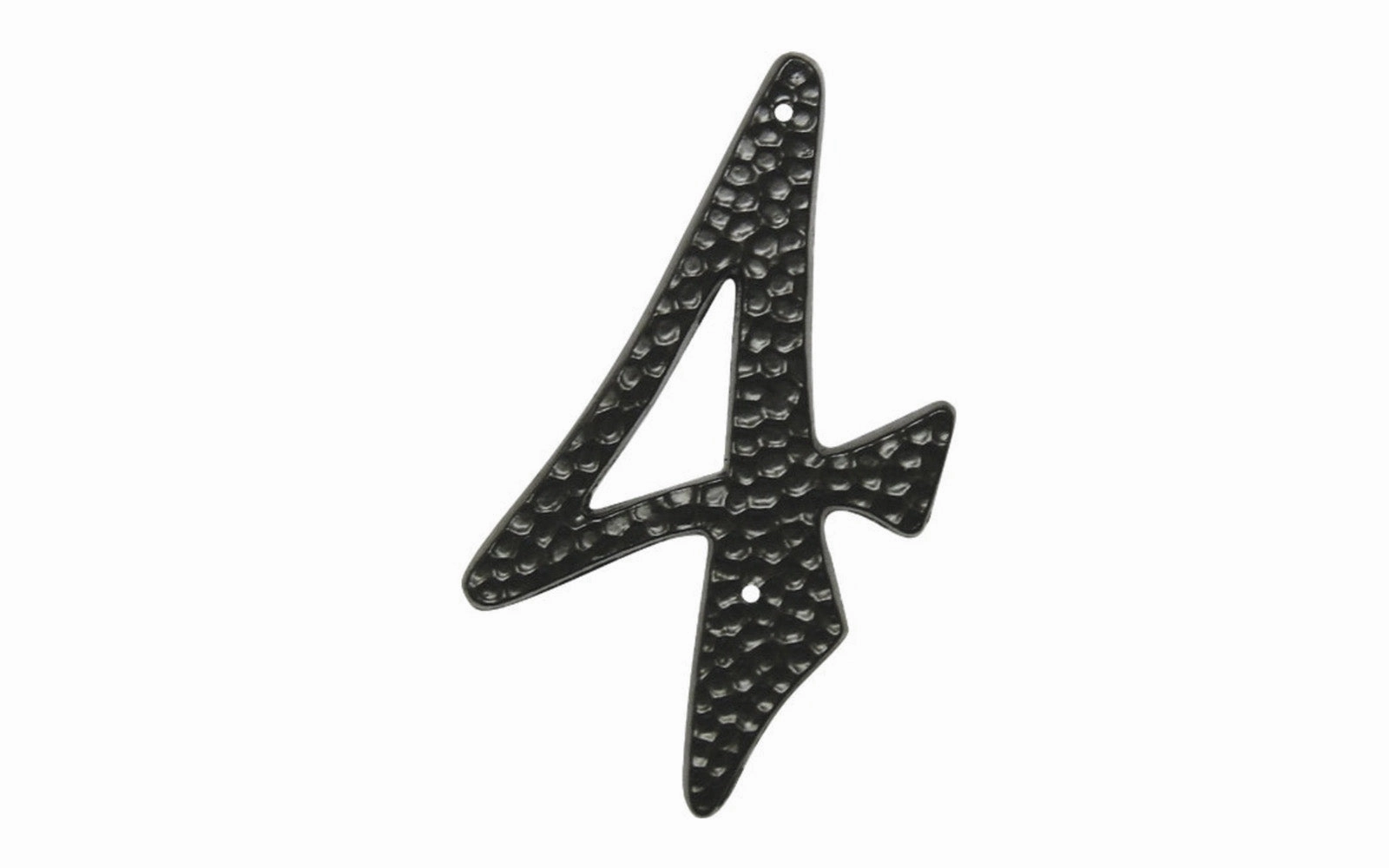 #4 Black Hammered House Number - 3-1/2" size
