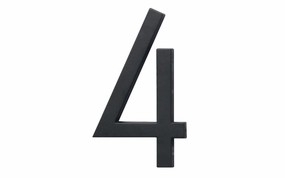 #4 Satin Black House Number - 6" size