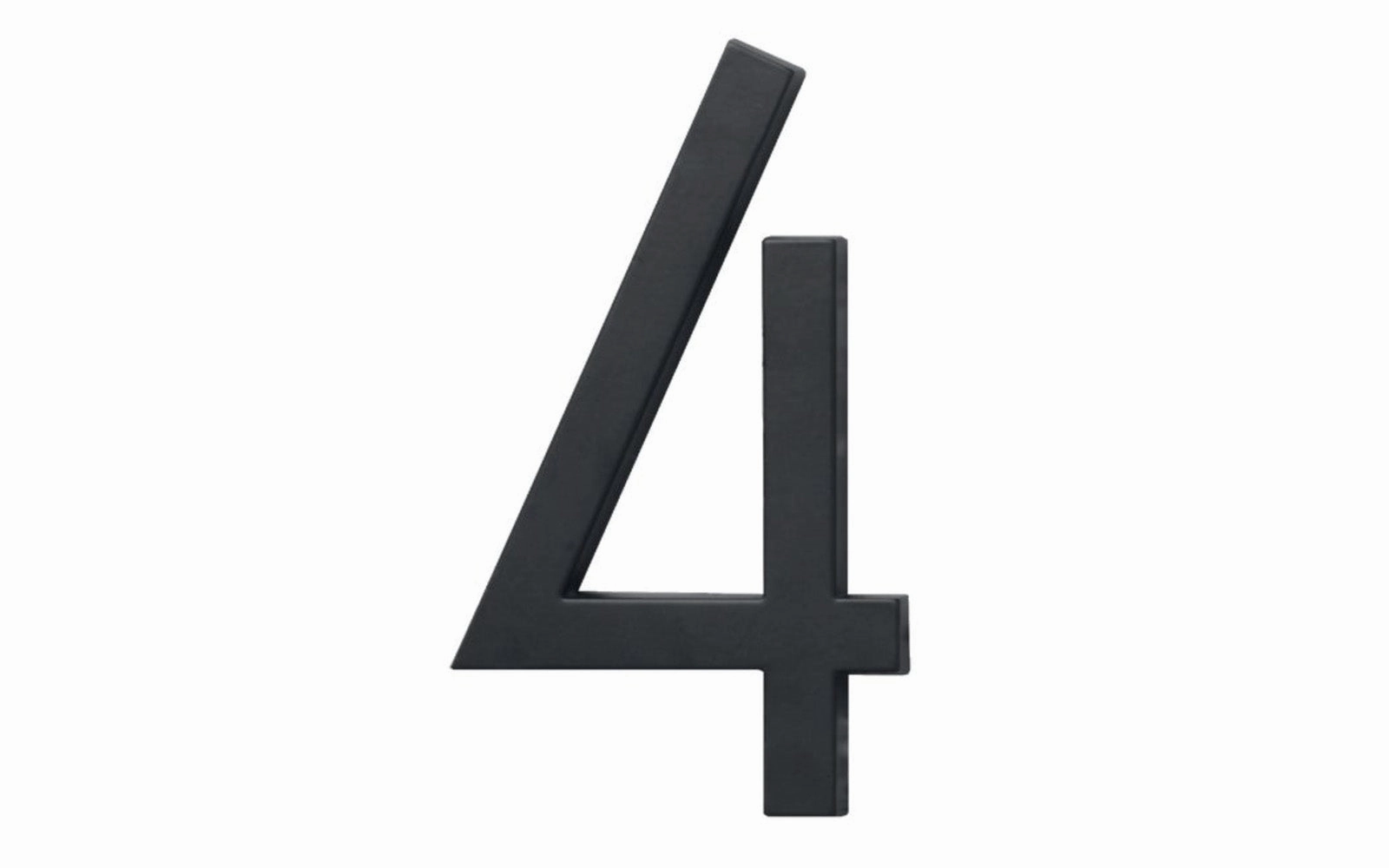 #4 Satin Black House Number - 6" size