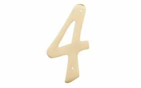 #4 Solid Brass House Number - 4" size
