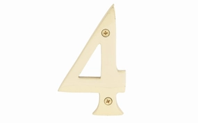 #4 Solid Brass House Number - 4" size