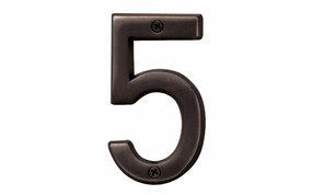 #5 Oil Rubbed Bronze House Number - 4" Size