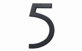 #5 Satin Black House Number - 6" size