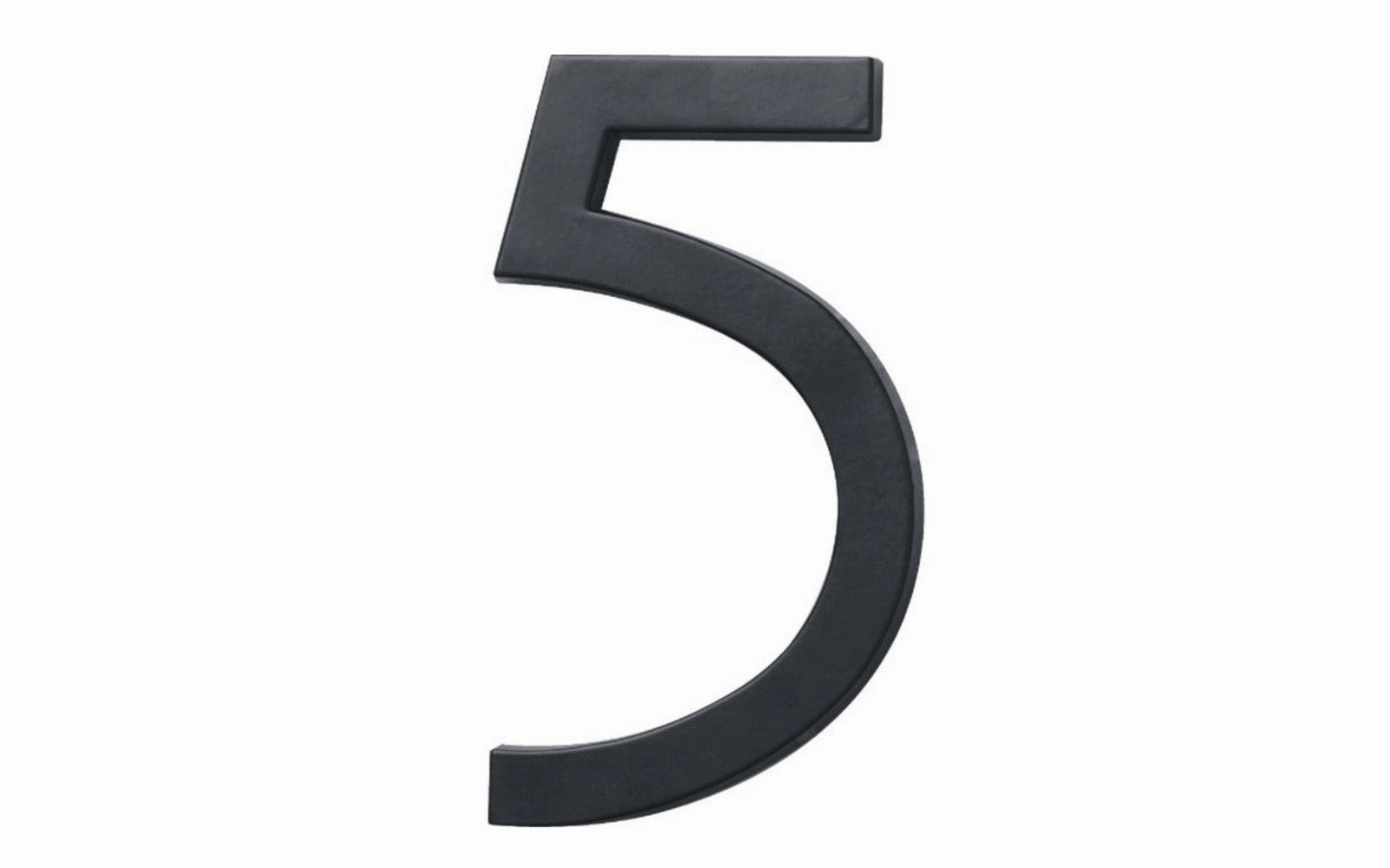 #5 Satin Black House Number - 6" size