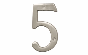 #5 Satin Nickel House Number - 4" Size