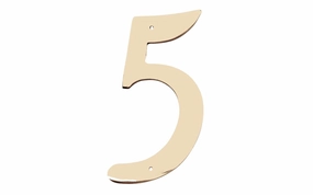 #5 Solid Brass House Number - 4" size