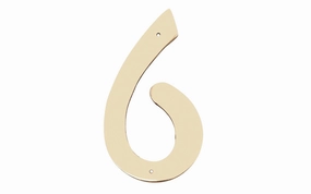 #6 Solid Brass House Number - 4" size
