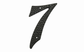 #7 Black Hammered House Number - 3-1/2" size