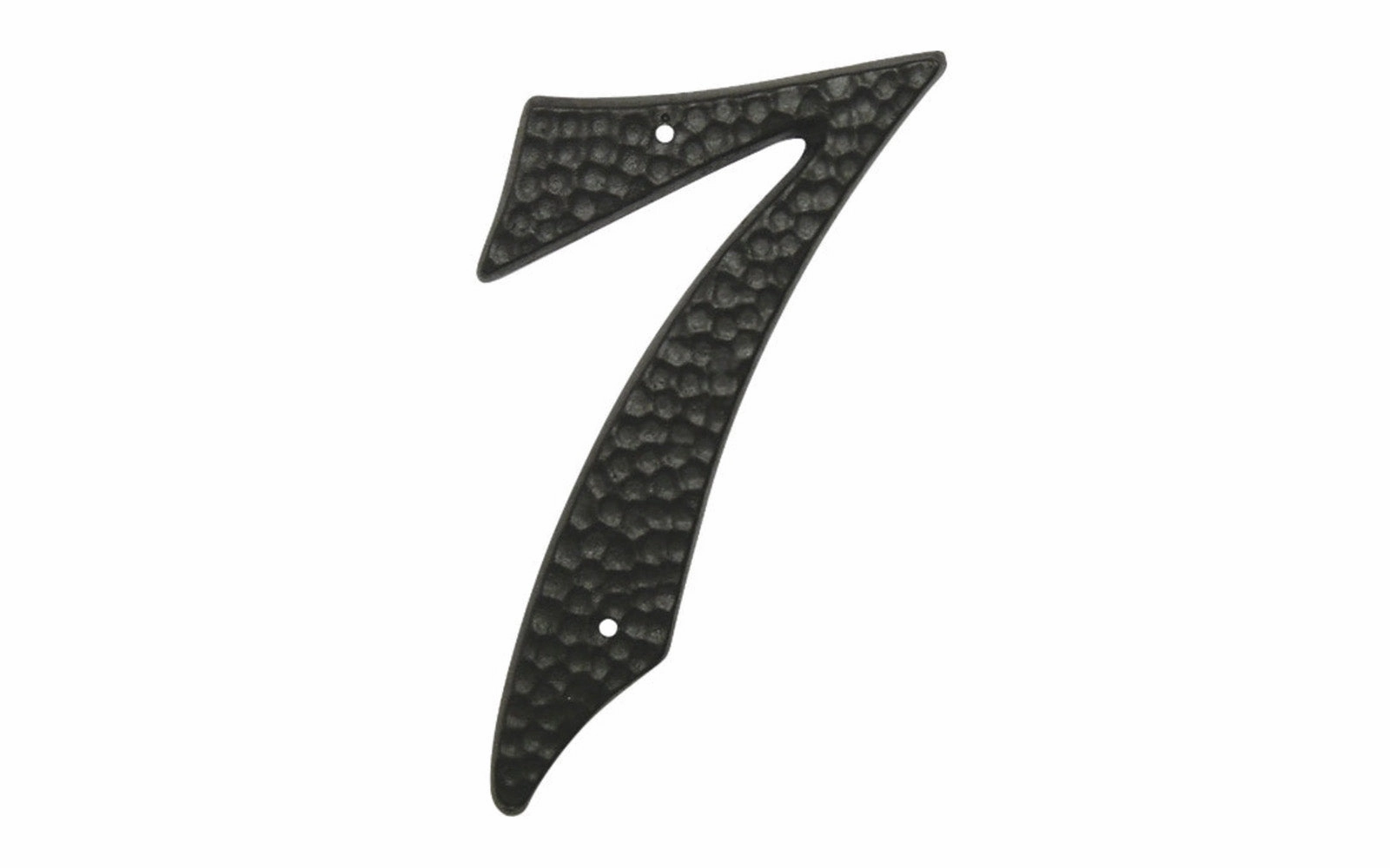 #7 Black Hammered House Number - 3-1/2" size