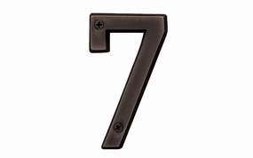 #7 Oil Rubbed Bronze House Number - 4" Size