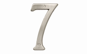 #7 Satin Nickel House Number - 4" Size