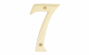 #7 Solid Brass House Number - 4" size