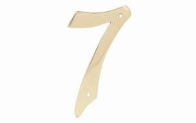 #7 Solid Brass House Number - 4" size