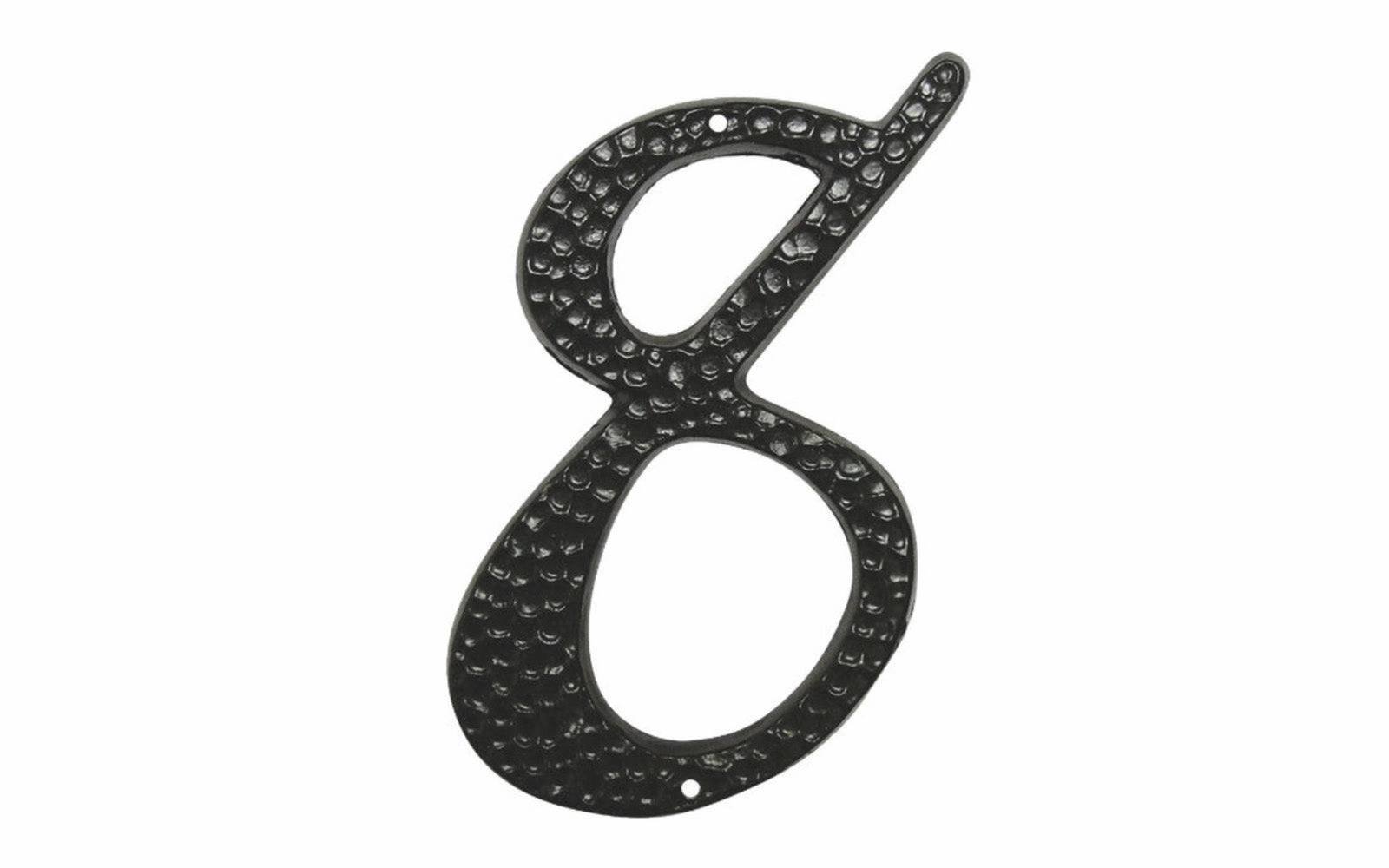 #8 Black Hammered House Number - 3-1/2" size