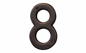#8 Oil Rubbed Bronze House Number - 4" Size