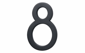#8 Satin Black House Number - 6" size