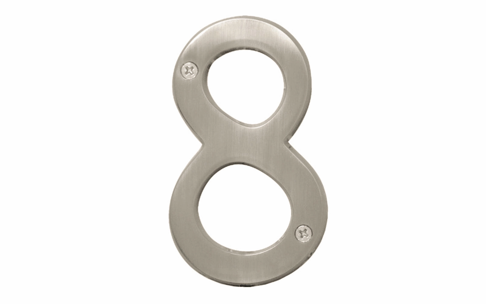 #8 Satin Nickel House Number - 4" Size