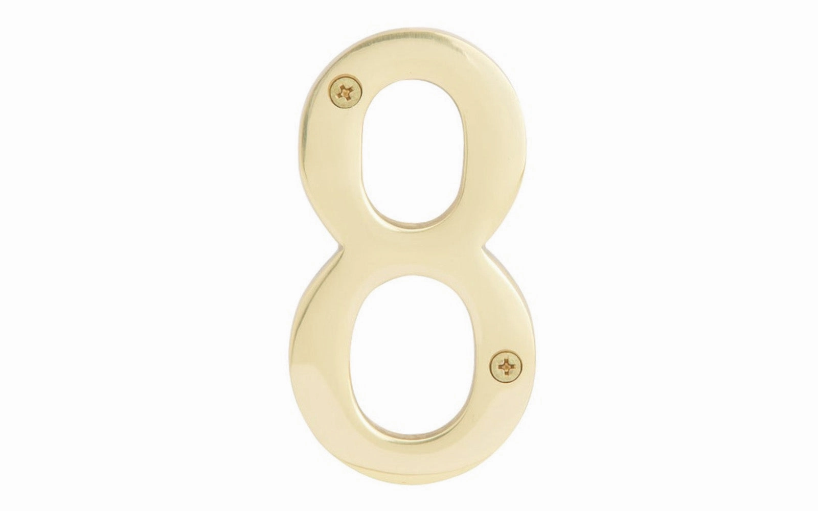 #8 Solid Brass House Number - 4" size