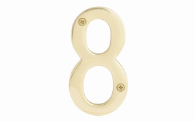 #8 Solid Brass House Number - 4" size