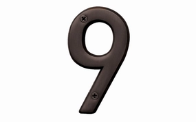 #9 Oil Rubbed Bronze House Number - 4" Size