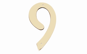 #9 Solid Brass House Number - 4" size