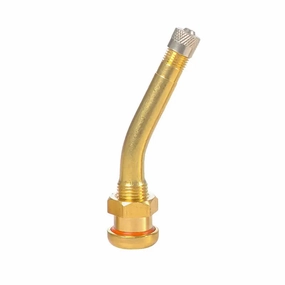 AA 27 Bend Brass Clamp-in Truck Valve, 9.7mm Valve Hole (Ea.)