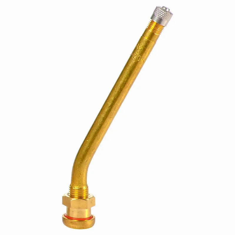 AA 27 Bend Brass Clamp-in Truck Valve, 9.7mm Valve Hole (Ea.)