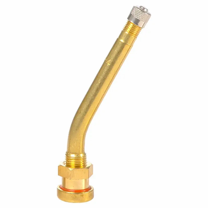 AA 27 Bend Brass Clamp-in Truck Valve, 9.7mm Valve Hole (Ea.)