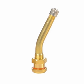 AA 27 Bend Brass Clamp-in Truck Valve, 9.7mm Valve Hole (Ea.)