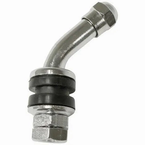 AA 45 Bend ENKEI Specialty Clamp-in Valve w/ Dome Top Hex Cap, 25mm (Ea)